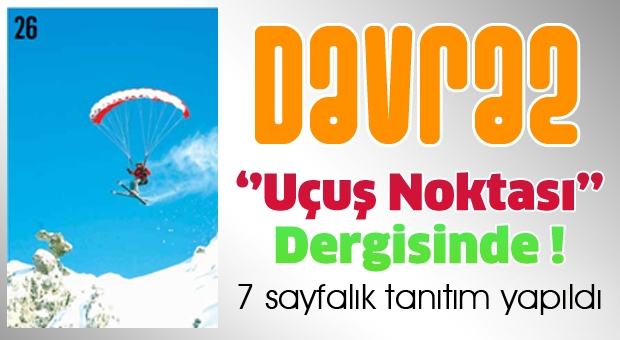 Davraz ‘Uçuş Noktası’ Dergisinde