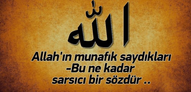 Allah'ın munafık saydıkları