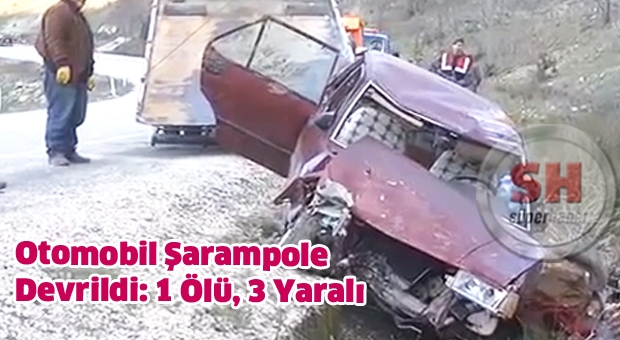 Isparta'da Otomobil Şarampole Devrildi: 1 Ölü, 3 Yaralı