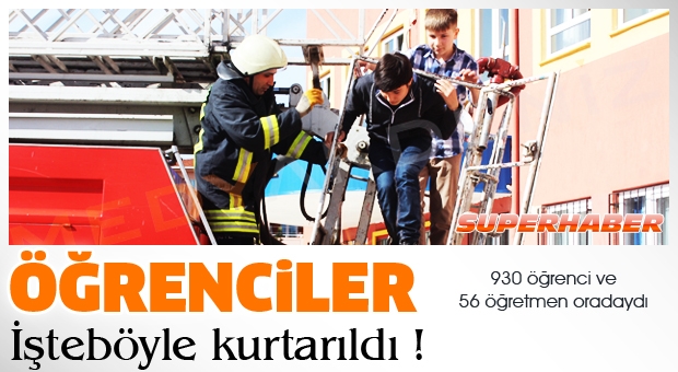 Öğrenciler işte böyle kurtarıldı