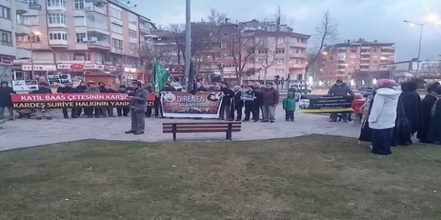 Suriye’nin Zulüme Karşı Direnişini Protesto Ettiler