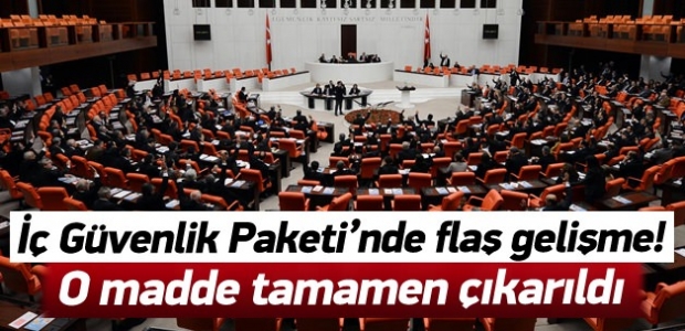 O madde tasarıdan tamamen çıkarıldı