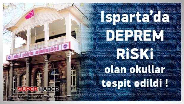 Isparta'da okullara deprem dayanıklılık testi !