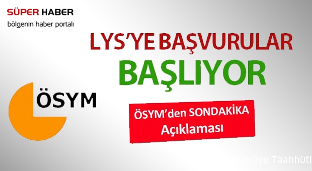 LYS başvuruları yarın başlıyor