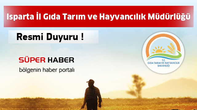 Isparta İl Gıda Tarım ve Hayvancılık Müdürlüğü