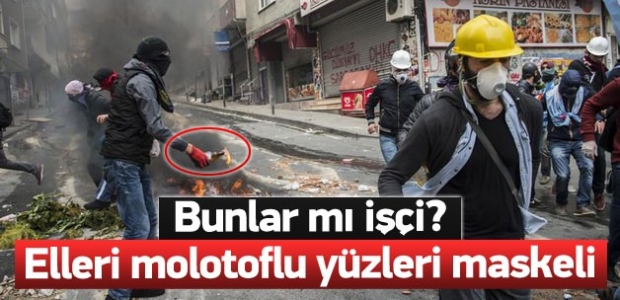 Kurtuluş'ta polise molotoflu saldırı