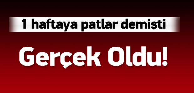 Bakan ''1 haftaya patlar'' dedi, gerçek oldu