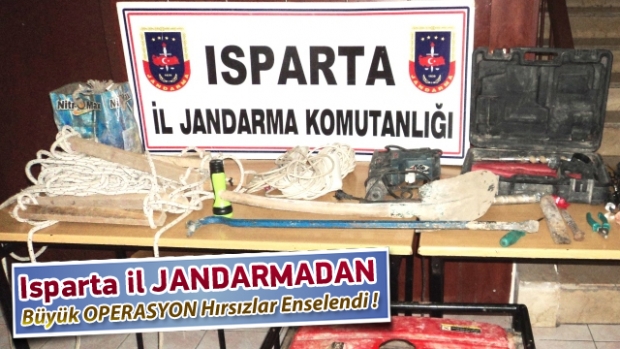 Isparta il jandarma komutanlığı'ndan büyük operasyon