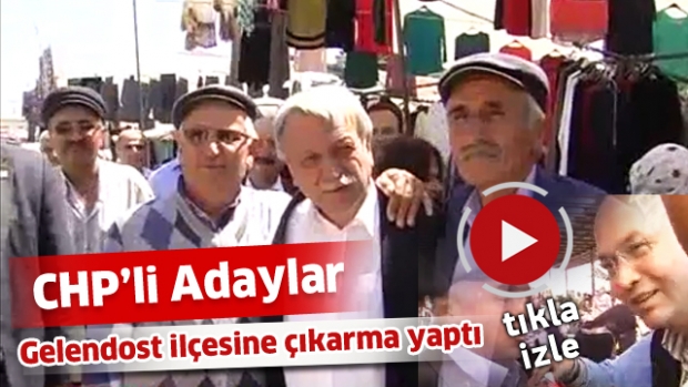 CHP’li adaylar, Gelendost ilçesine çıkarma yaptı