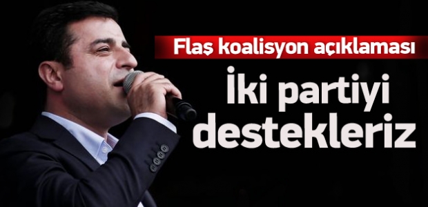 Demirtaş'tan flaş koalisyon açıklaması