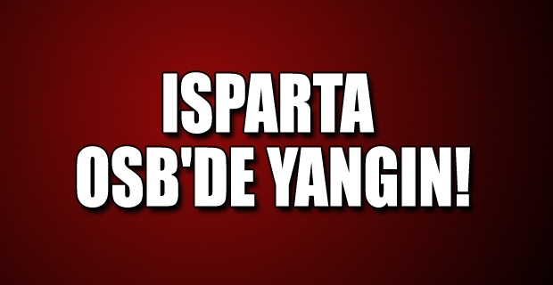 ISPARTA OSB'DE YANGIN!