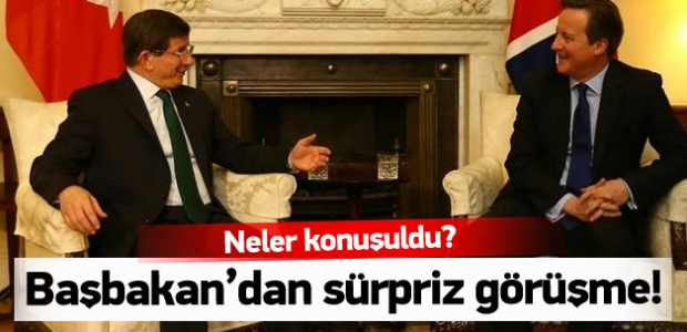 Başbakan Davutoğlu Cameron ile görüştü