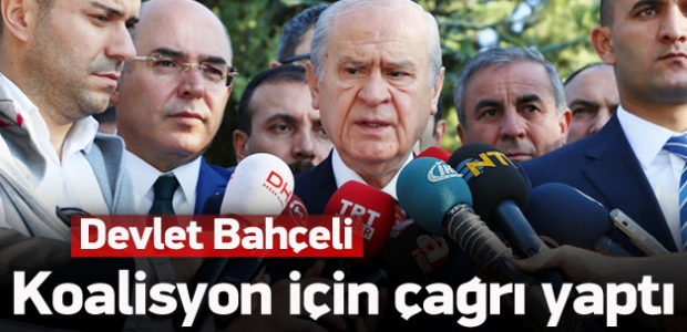 Devlet Bahçeli'den koalisyon çağrısı