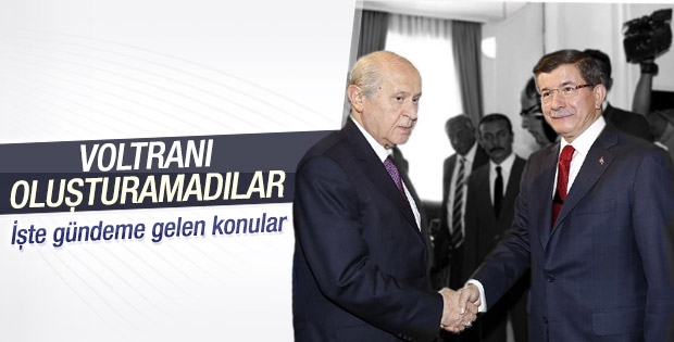 Davutoğlu - Bahçeli görüşmesinden koalisyon çıkmadı