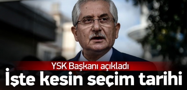 YSK Başkanı Güven: Erken seçim 1 Kasım'da