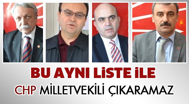 ''Bu Aynı Liste ile , CHP MİLLETVEKİLİ ÇIKARAMAZ''