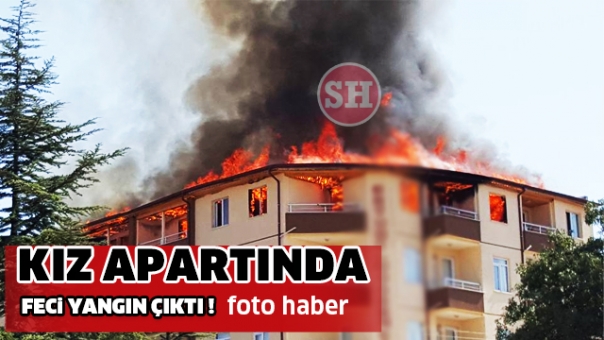 Isparta'da kız apartında feci yangın 