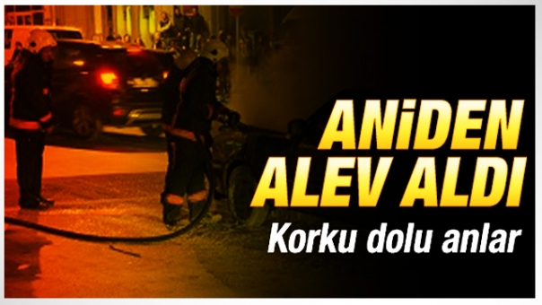 Isparta'da Araç Bir Anda Alev Aldı