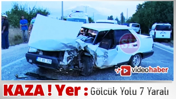 Isparta Gölcük Yolunda Trafik Kazası 1'i ağır 7 yaralı