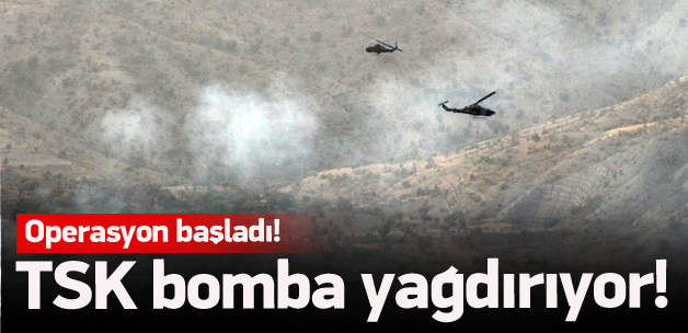 TSK: Helikopterler ateş yağdırıyor