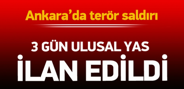 3 gün yas ilan edildi