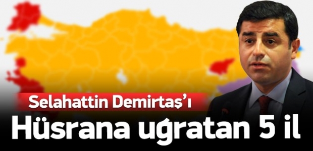 5 İl HDP'yi hüsrana uğrattı