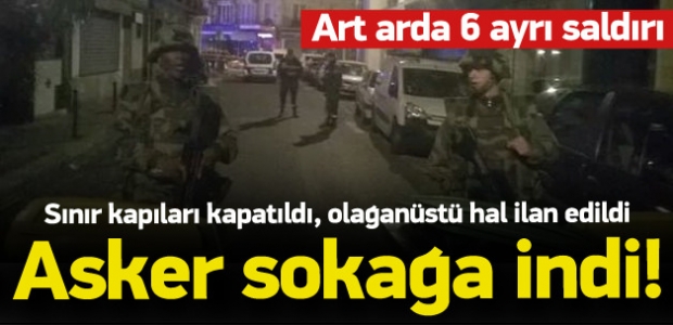 Paris'te asker sokağa indi