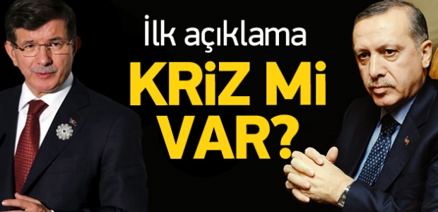 Davutoğlu'ndan Kriz Açıklaması