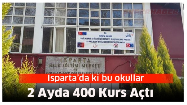 2 ayda 400 kurs açıldı