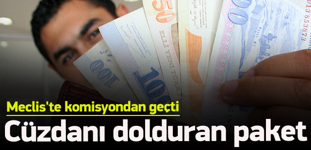 Cüzdanı dolduran paket