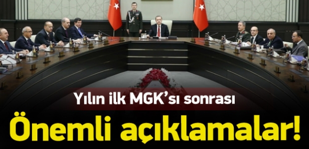 Yılın ilk MGK'sı sonrası önemli açıklamalar