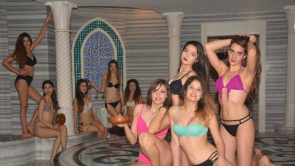 Miss  Mediterranean Finalistleri Hamam Keyfi Yaptı