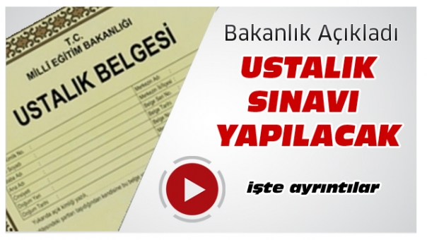 Isparta'da Ustalık Sınavları Yapılacak