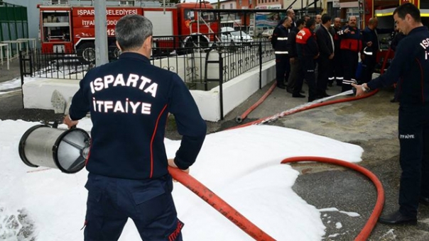 ISPARTA İTFAİYE PERSONELİ EĞİTİM ALDI