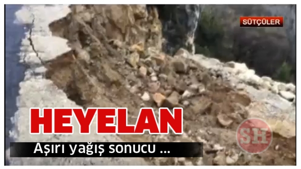 Isparta'da Heyelan Sonucu Yol Çöktü