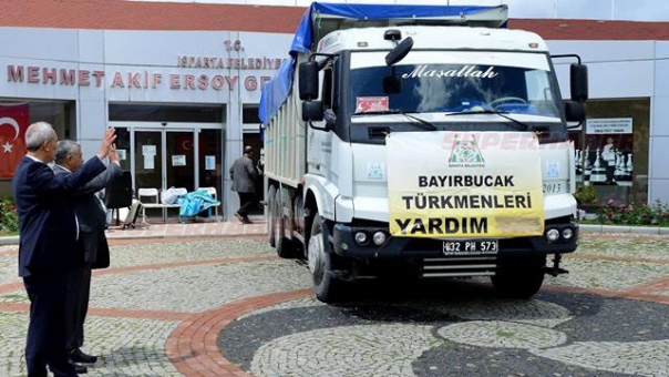 ISPARTA BELEDİYESİ’NDEN BAYIRBUCAK TÜRKMENLERİNE YARDIM