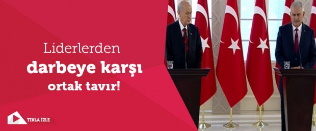 Liderlerden Darbeye Ortak Tavır