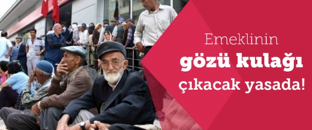 Emeklinin gözü kulağı çıkacak yasada!