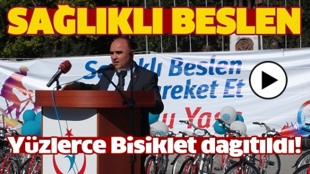 ISPARTA'DA YÜZLERCE BİSİKLET DAĞITILDI