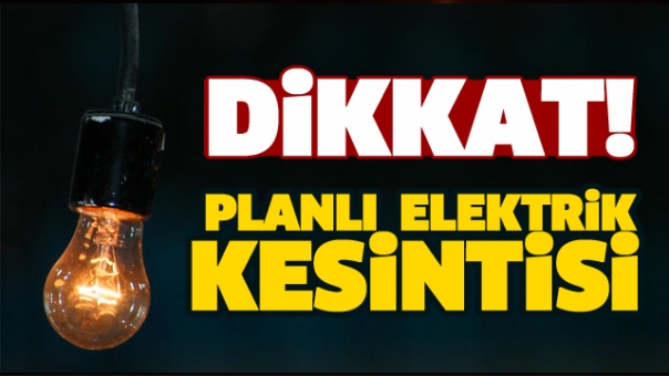  Isparta'da planlı elektrik kesintisi