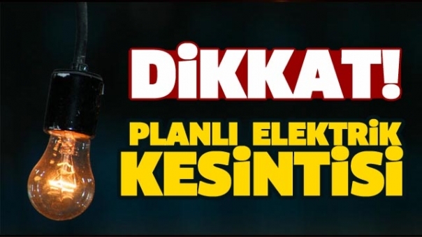 Isparta'da planlı elektrik kesintisi