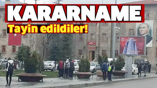 ISPARTA'DAN TAYİN EDİLDİLER!