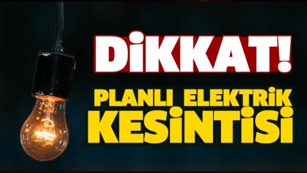 Isparta'da Planlı Elektrik Kesintisi