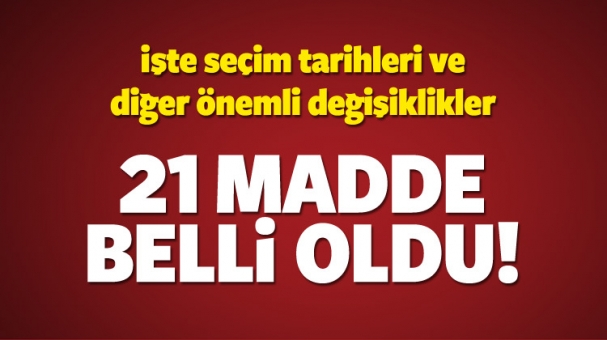 İşte Anayasa teklifindeki maddeler