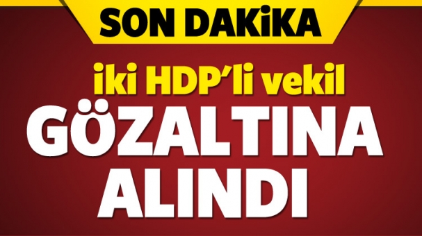 İki HDP'li vekil gözaltına alındı