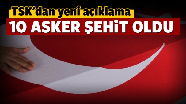 Fırat Kalkanı'nda 10 asker şehit oldu