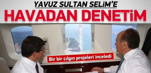 Davutoğlu İstanbul'u havadan denetledi