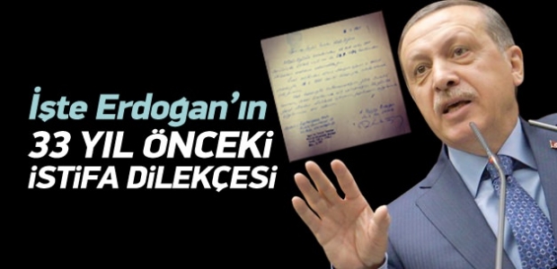 Erdoğan'ın İETT'den istifa dilekçesi ortaya çıktı