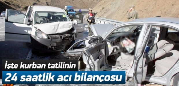 Tatilin 24 saatlik kaza bilançosu