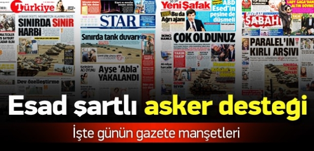 8 Ekim 2014 gazete manşetleri